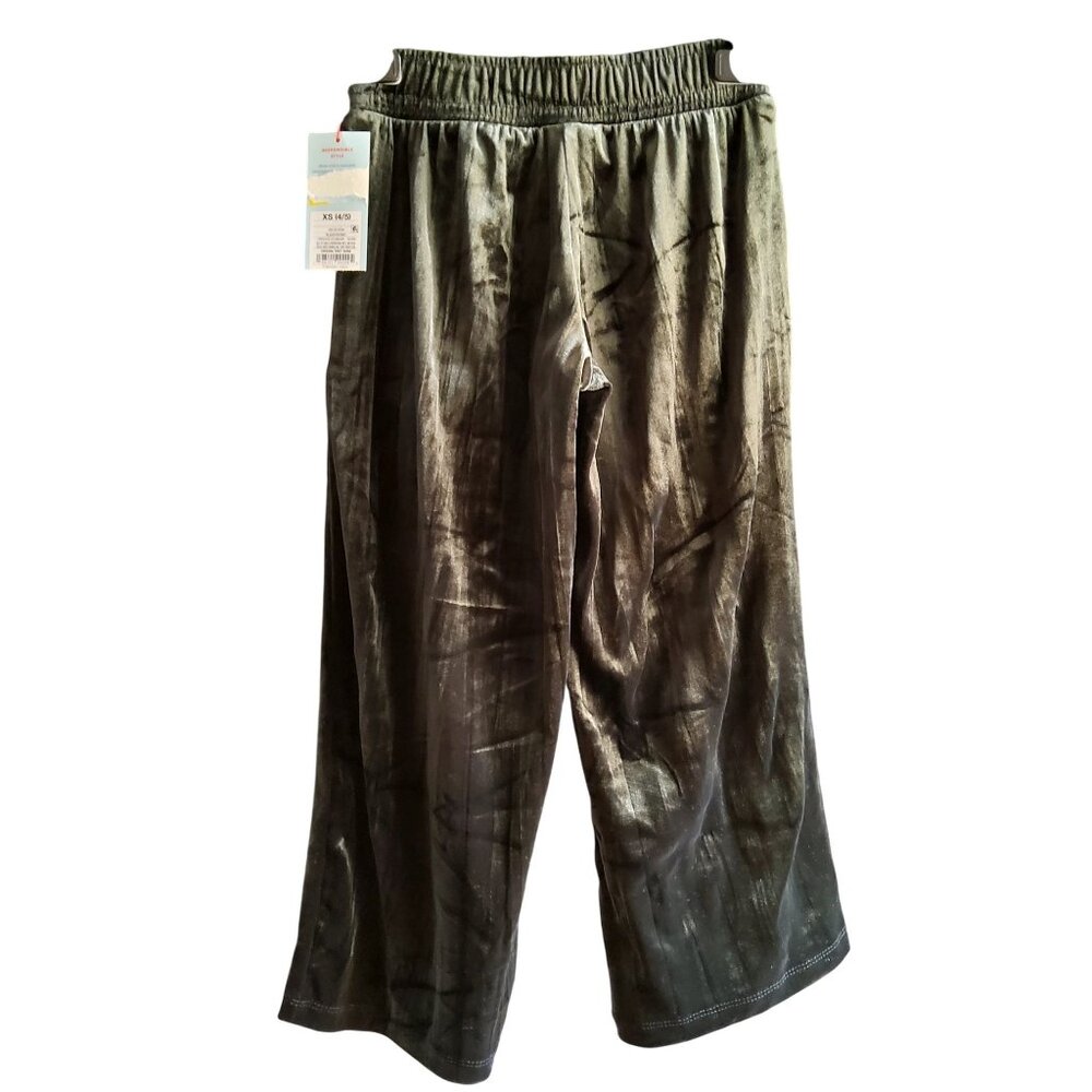 Cat & Jack  Kids Size XS (4/5) Black Shimmer Capri Pants With Elastic Waist